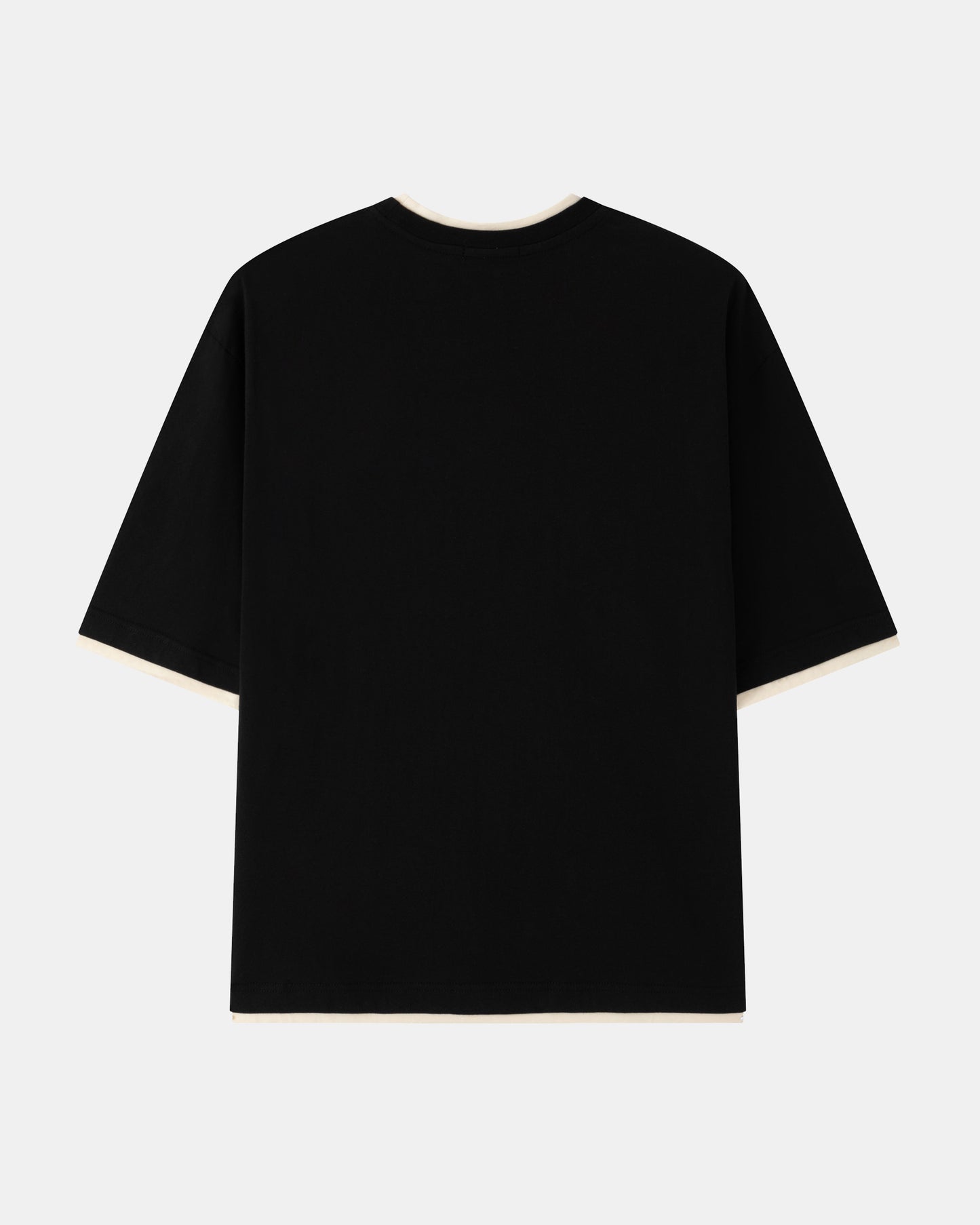 Double Layer Tee – Black / Cream