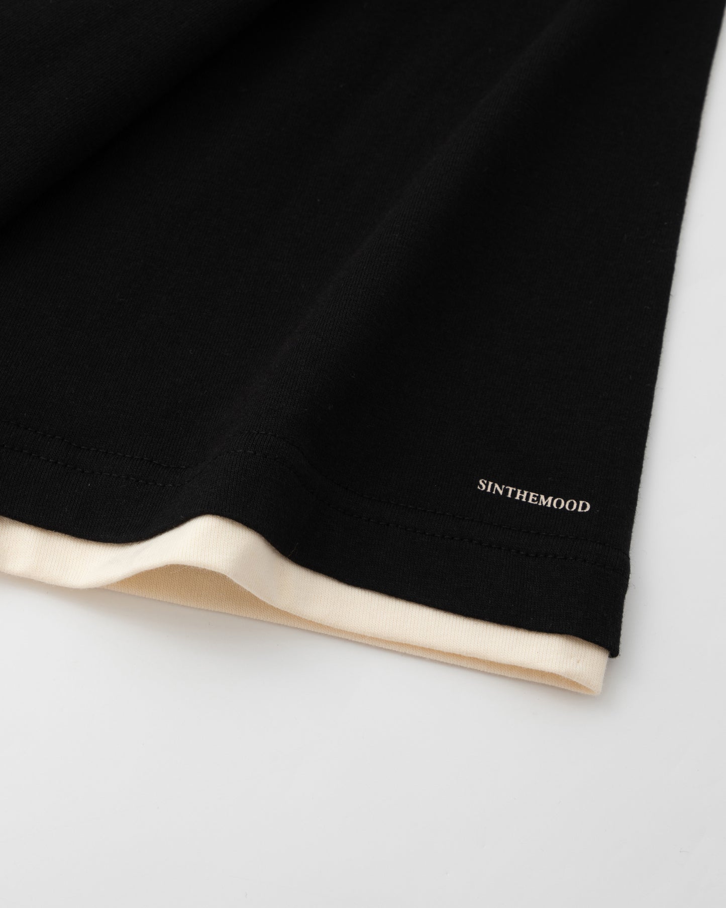 Double Layer Tee – Black / Cream