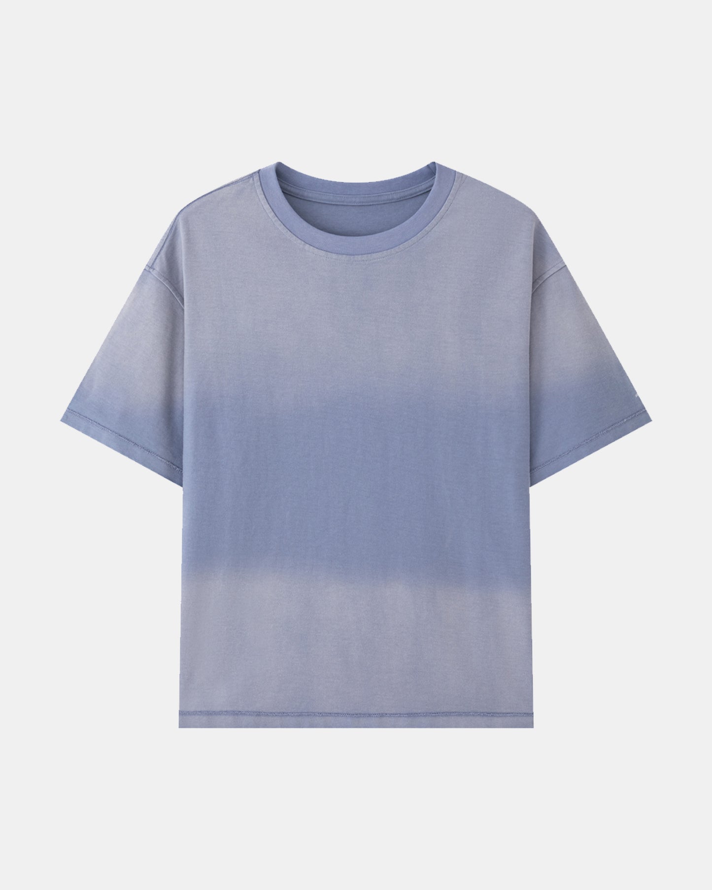 Washed Reversible Cropped Tee - Sky Blue