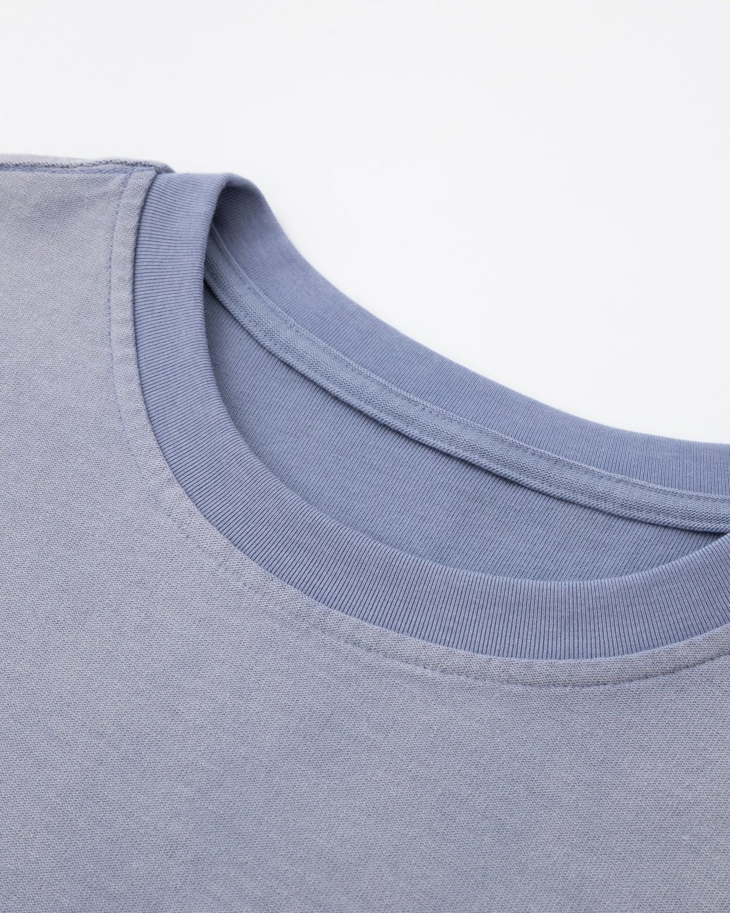 Washed Reversible Cropped Tee - Sky Blue