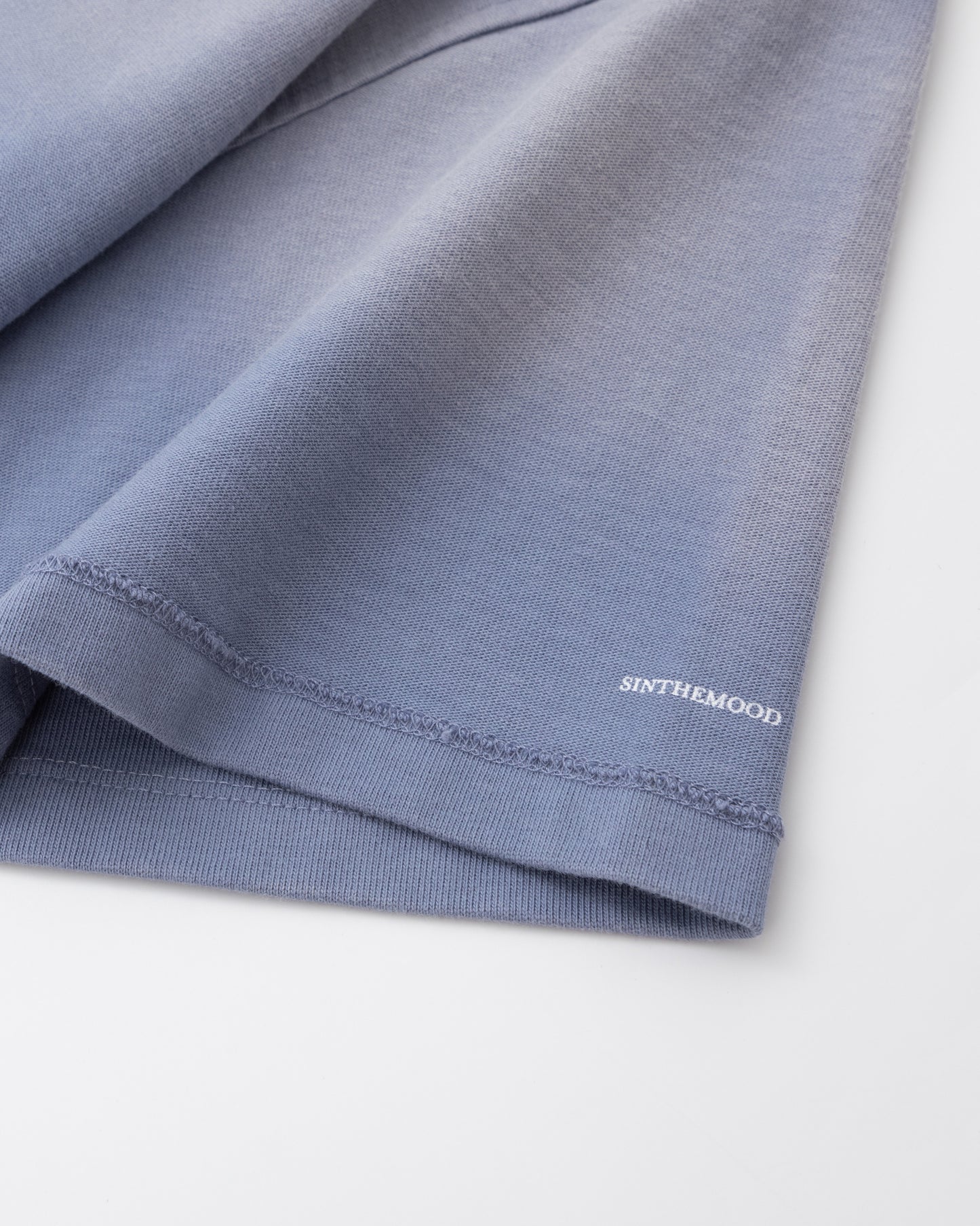Washed Reversible Cropped Tee - Sky Blue
