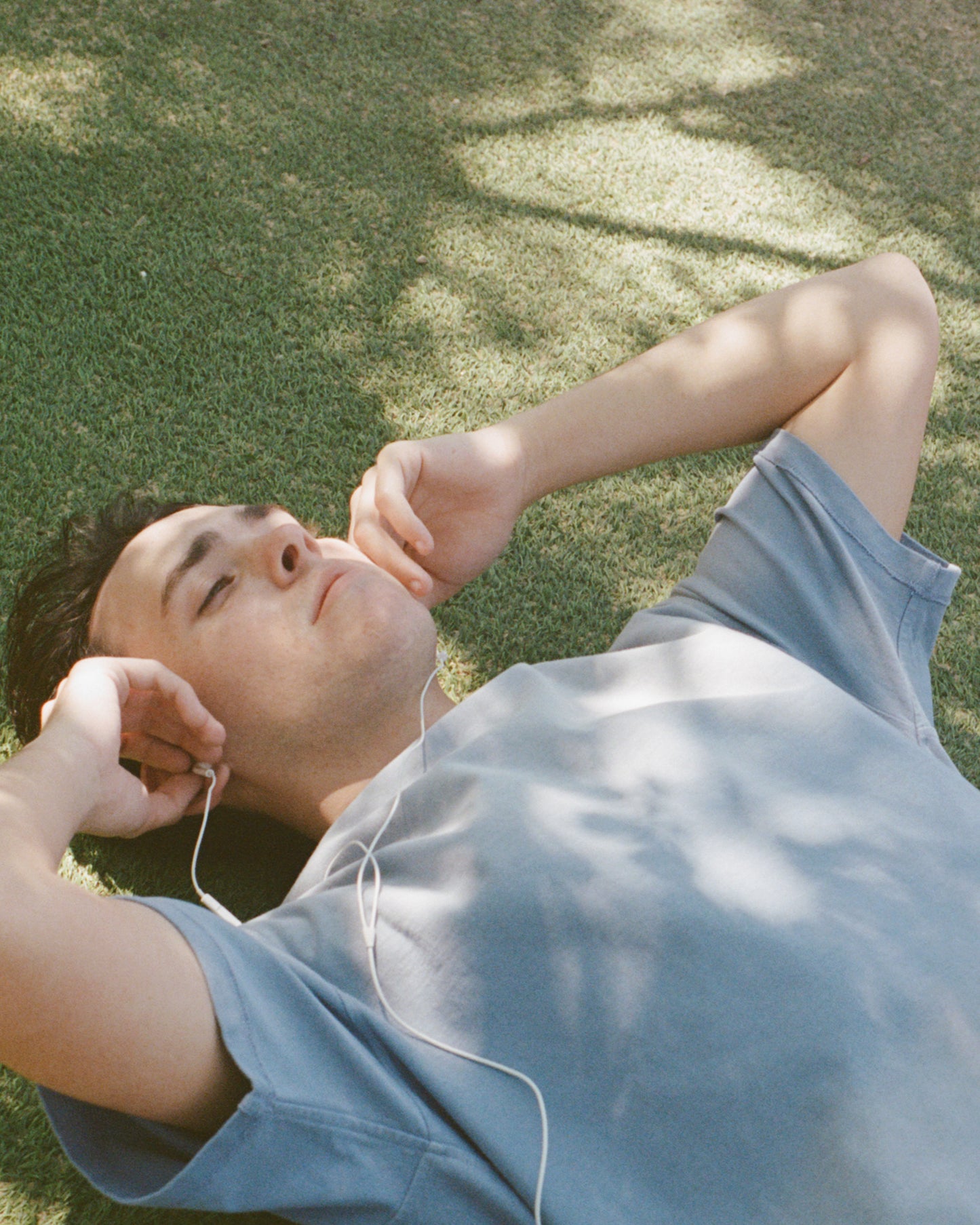 Washed Reversible Cropped Tee - Sky Blue