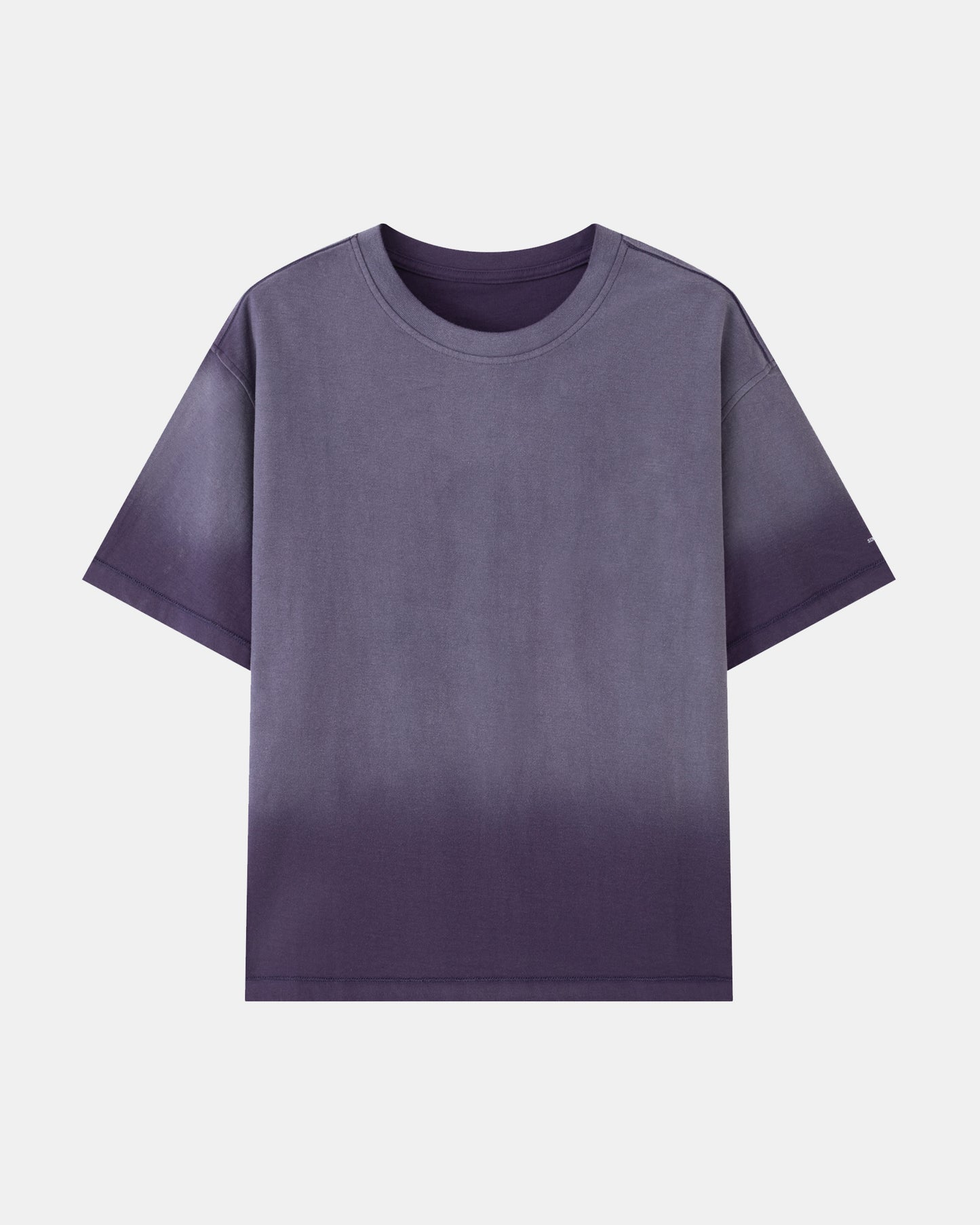 Washed Reversible Cropped Tee - Grape Purple