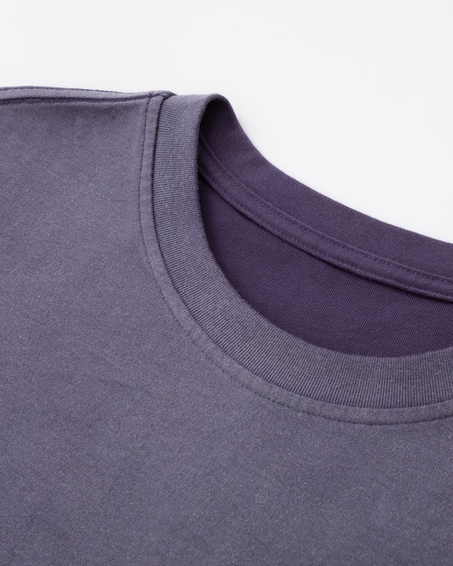 Washed Reversible Cropped Tee - Grape Purple