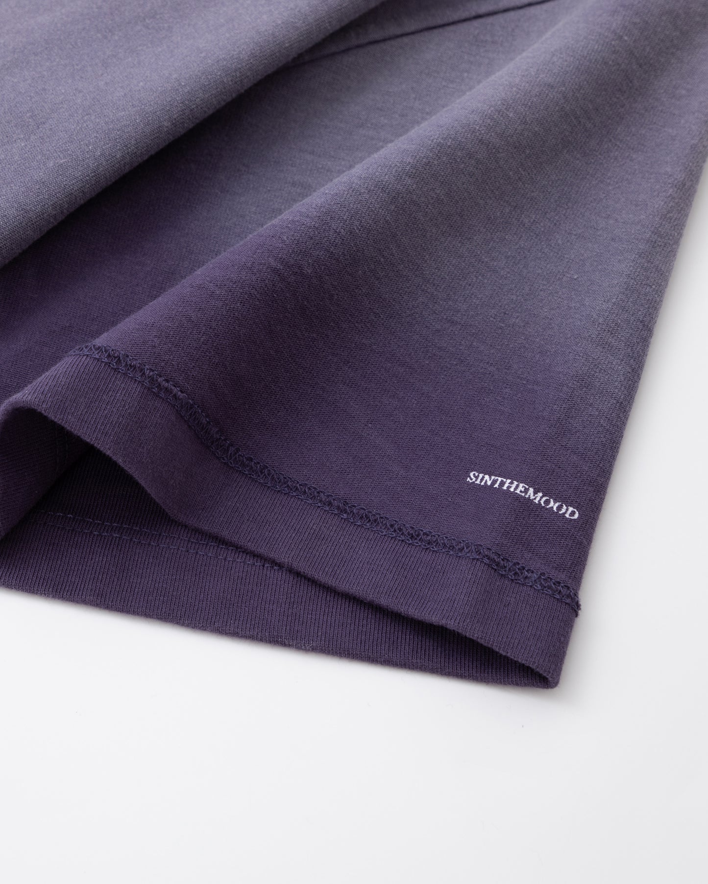 Washed Reversible Cropped Tee - Grape Purple