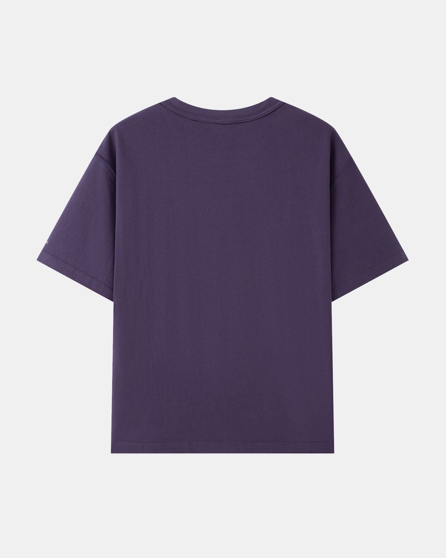 Washed Reversible Cropped Tee - Grape Purple