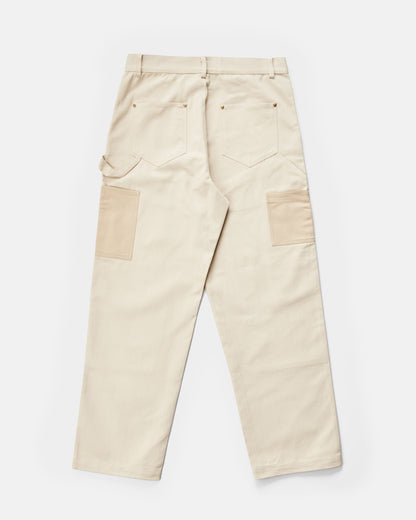 Double Knee Pants Natural Beige