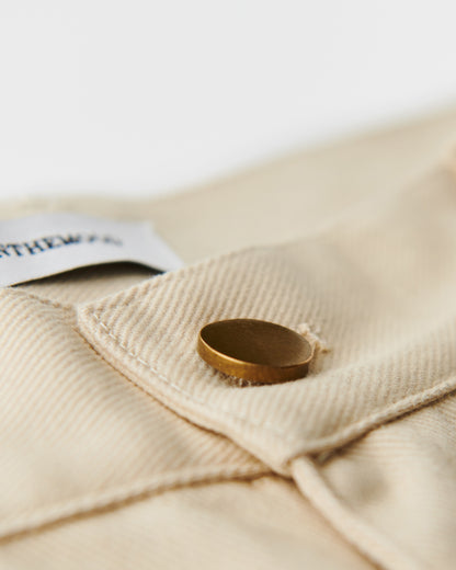 Double Knee Pants Natural Beige