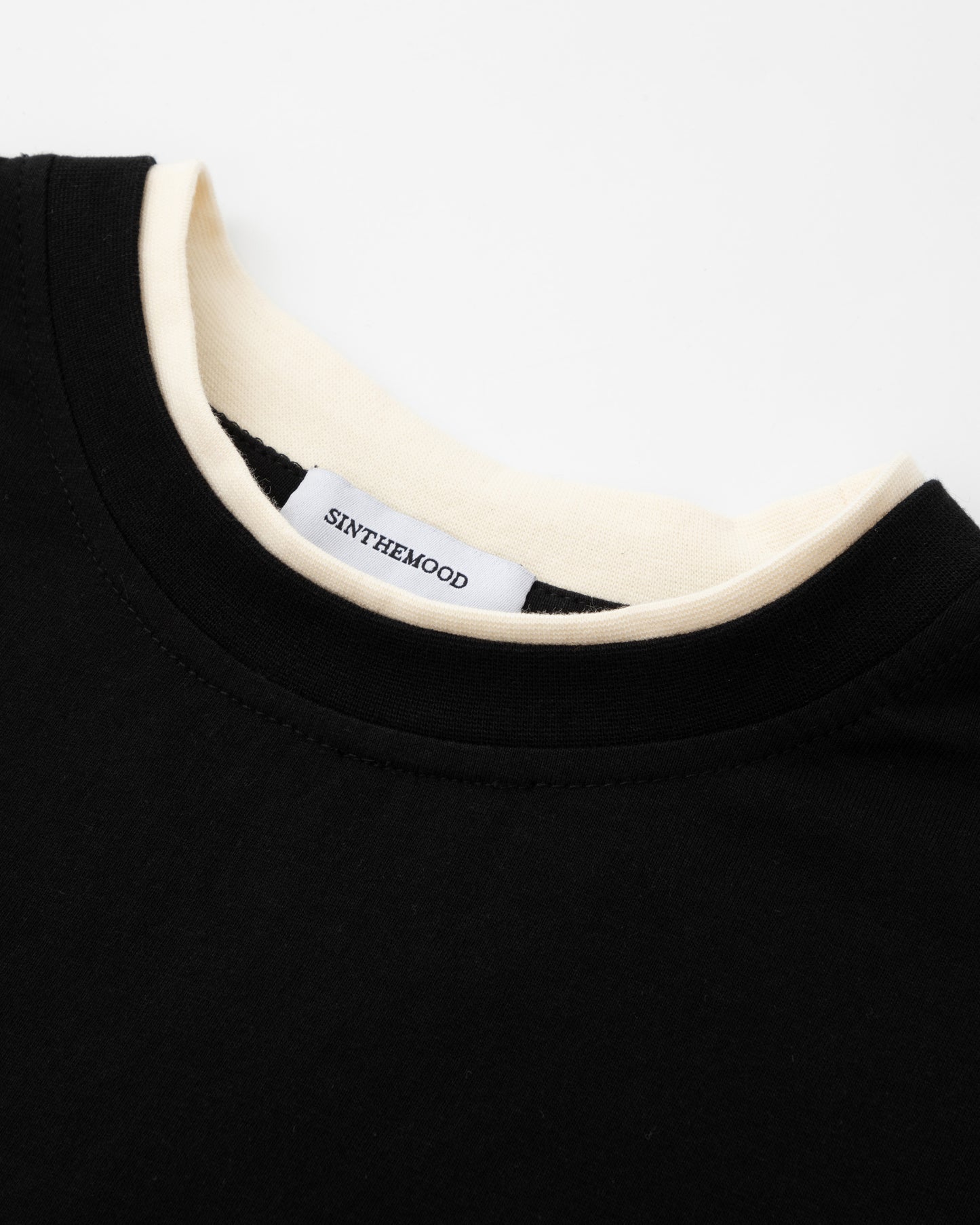 Double Layer Tee – Black / Cream