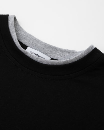 Double Layer Tee – Black / Grey