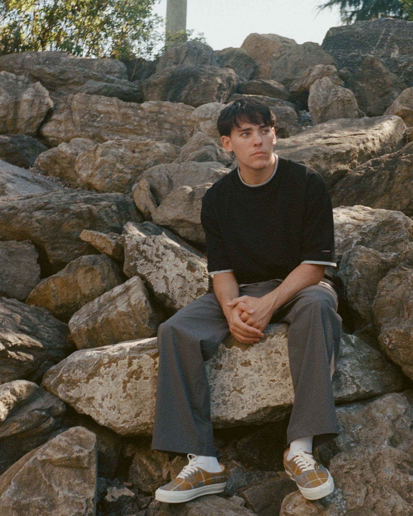 Double Layer Tee – Black / Grey