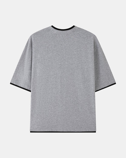 Double Layer Tee – Grey / Black