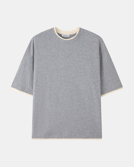 Double Layer Tee – Grey / Cream