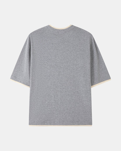 Double Layer Tee – Grey / Cream