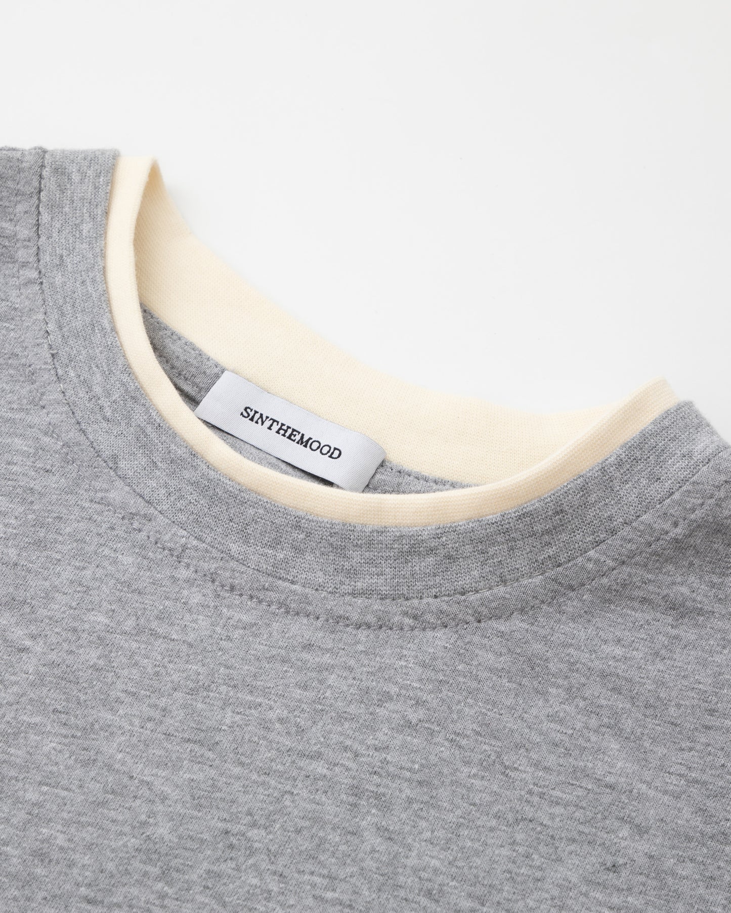 Double Layer Tee – Grey / Cream