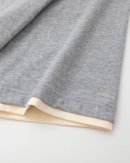 Double Layer Tee – Grey / Cream