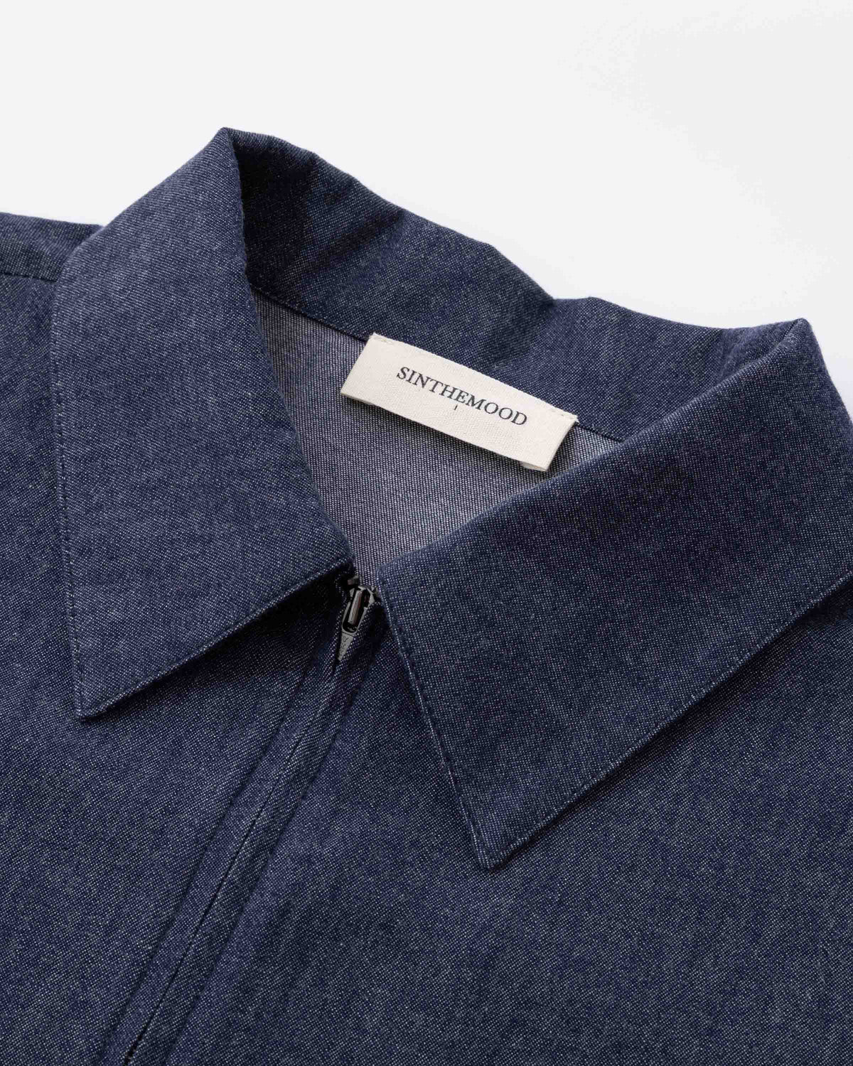 Denim Zip-Up Shirt