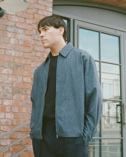 Denim Zip-Up Shirt