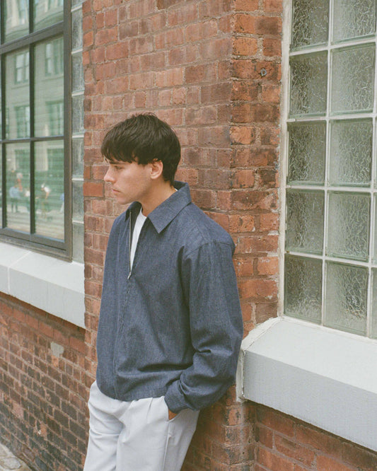 丹寧拉鍊襯衫 Denim Zip-Up Shirt