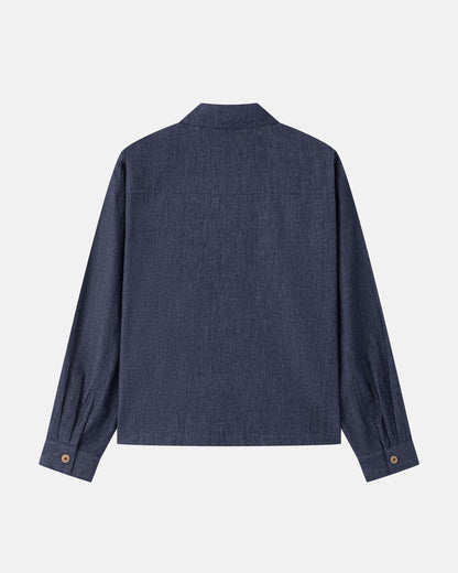 Denim Zip-Up Shirt