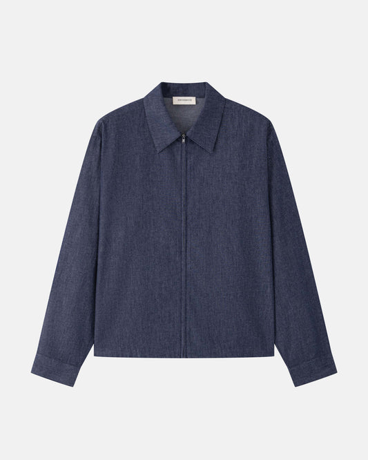 丹寧拉鍊襯衫 Denim Zip-Up Shirt