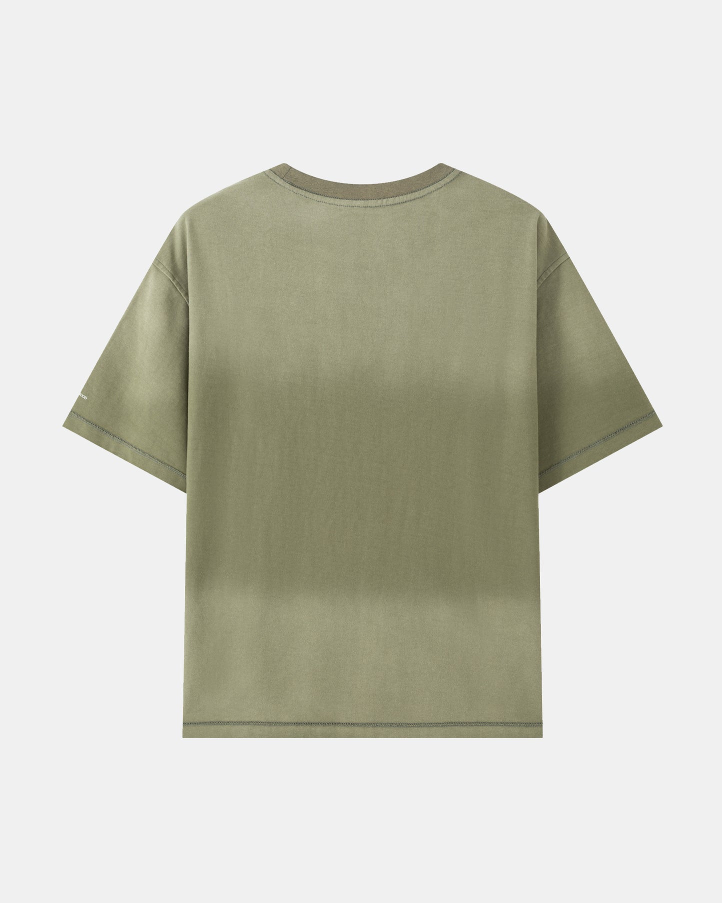 Washed Reversible Cropped Tee - Matcha Green