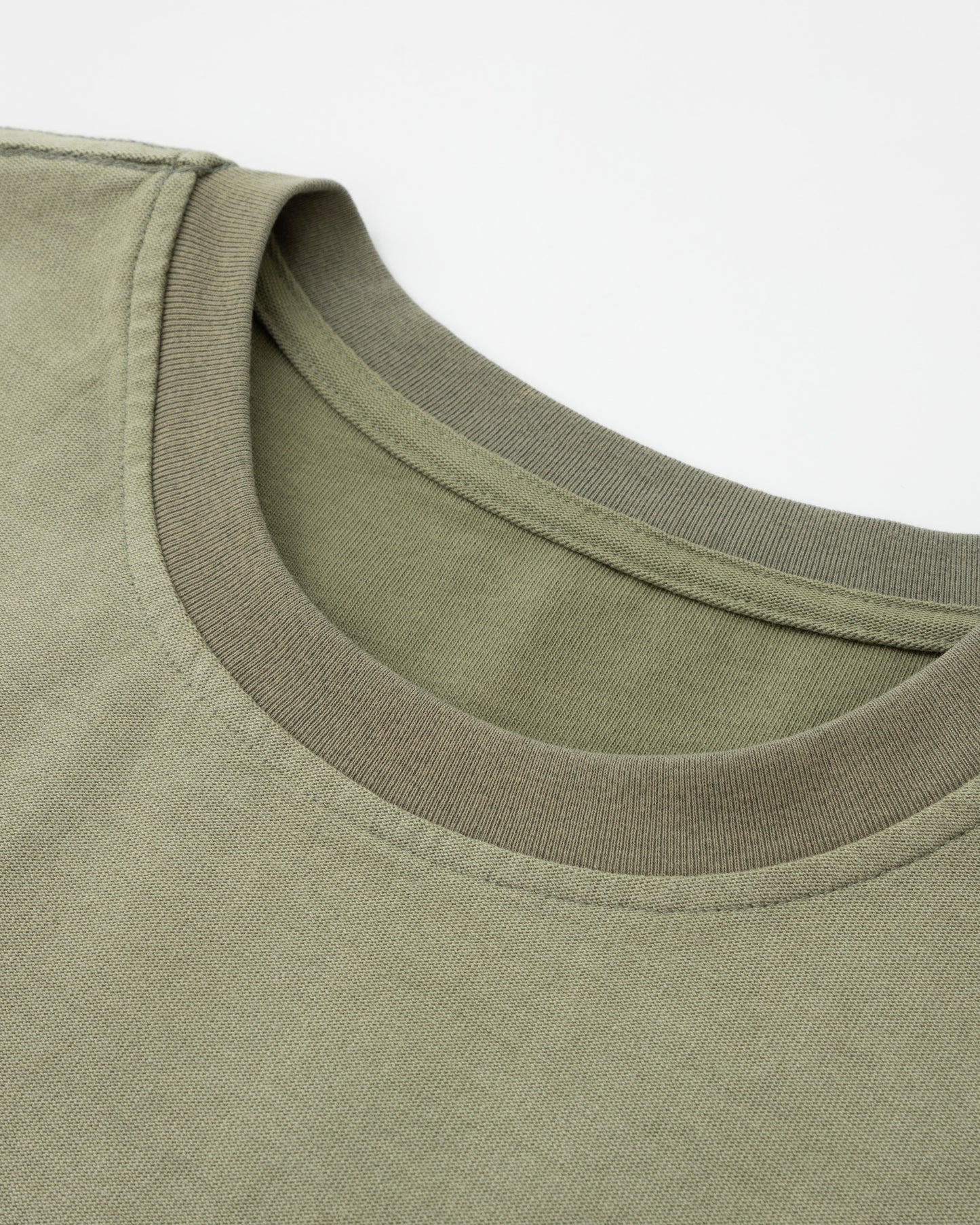 Washed Reversible Cropped Tee - Matcha Green