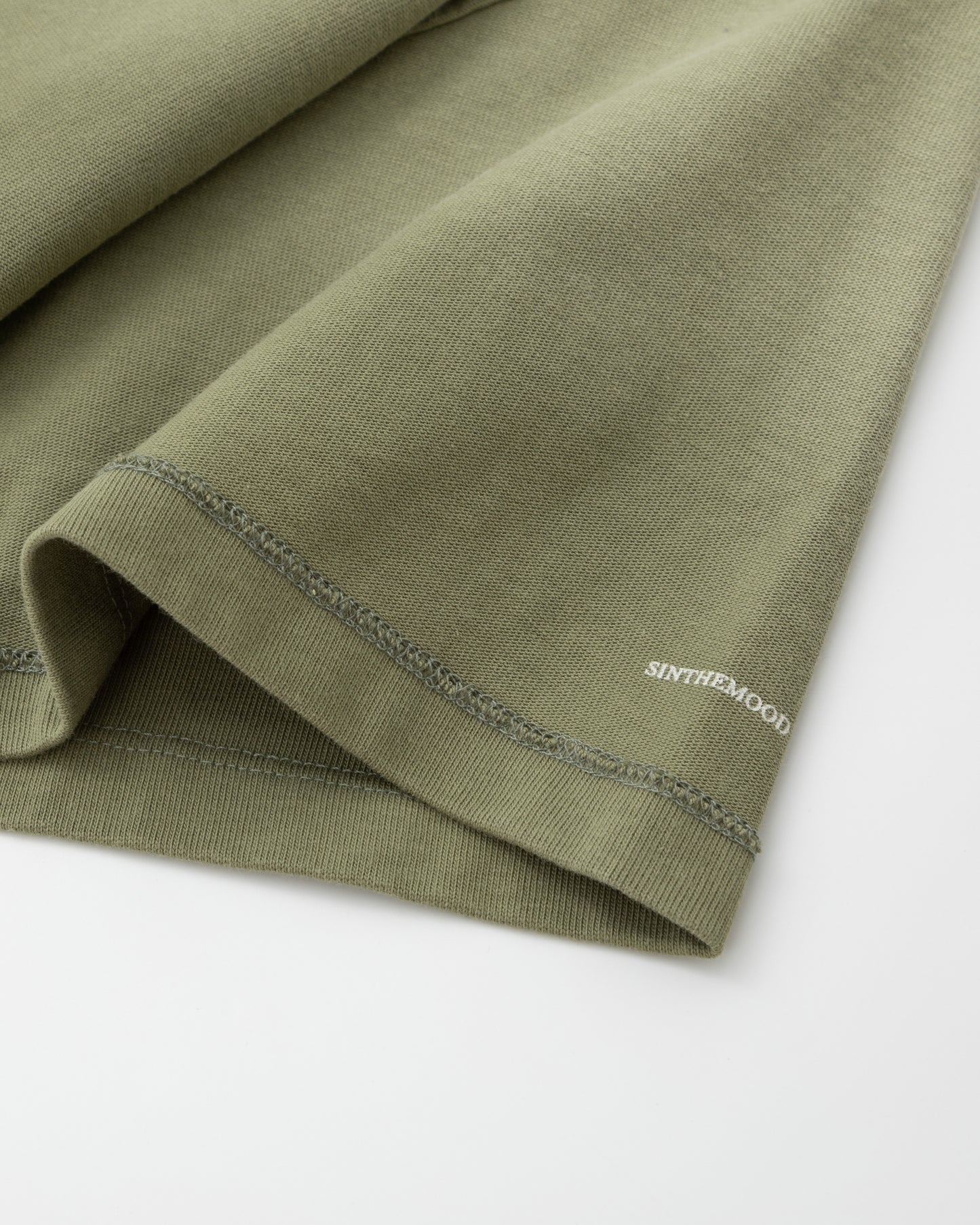 Washed Reversible Cropped Tee - Matcha Green