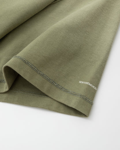 Washed Reversible Cropped Tee - Matcha Green