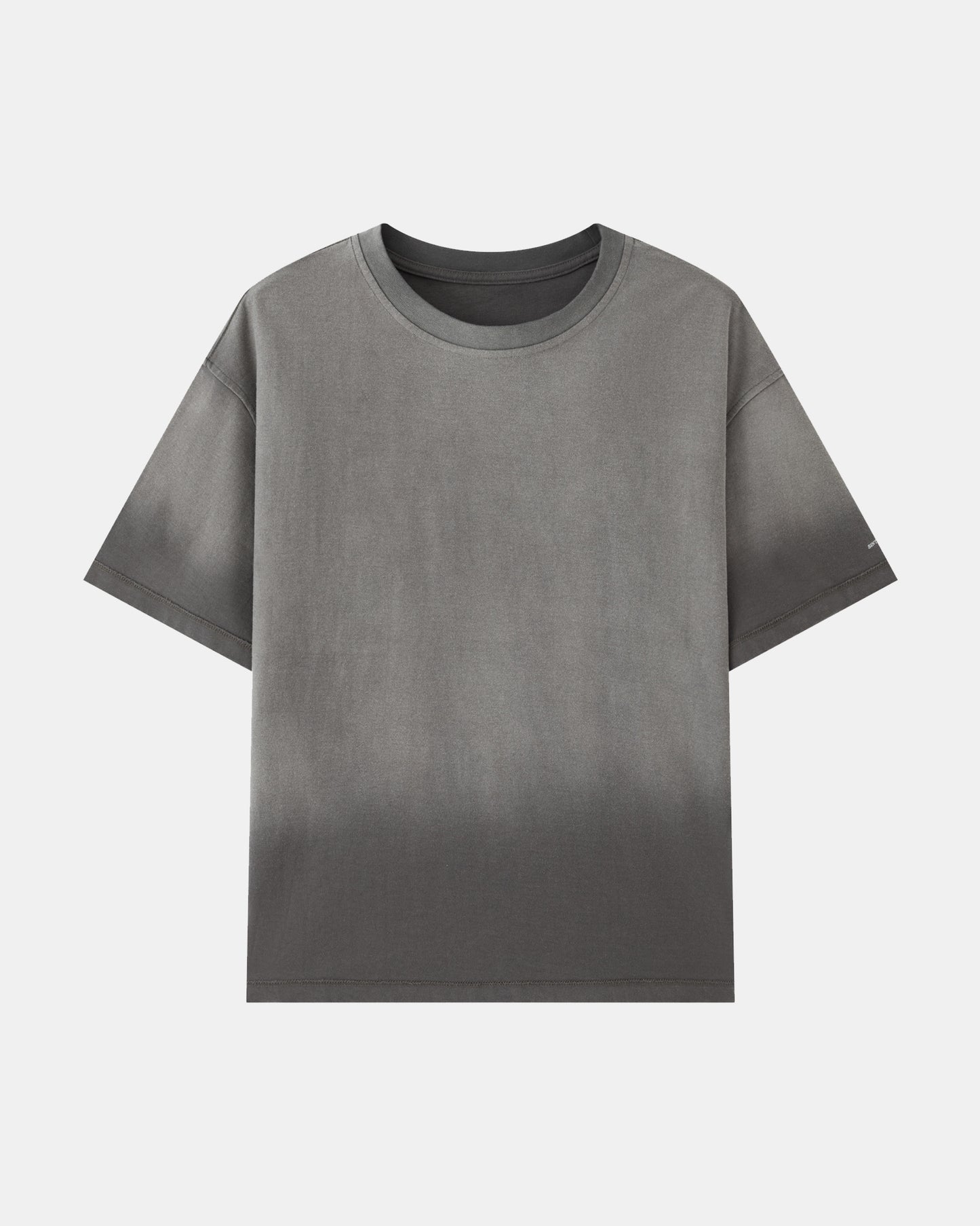 Washed Reversible Cropped Tee - Grey