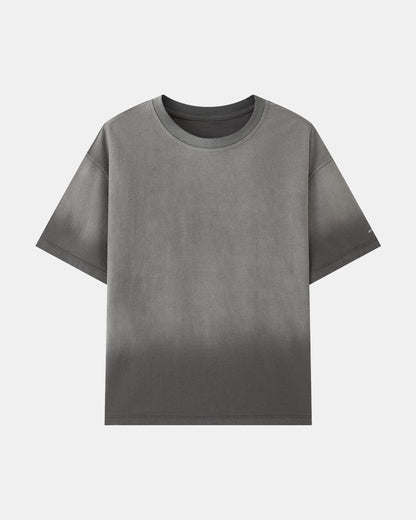 Washed Reversible Cropped Tee - Grey