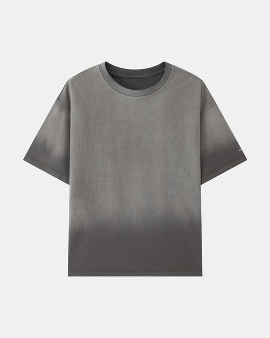 Washed Reversible Cropped Tee - Gray