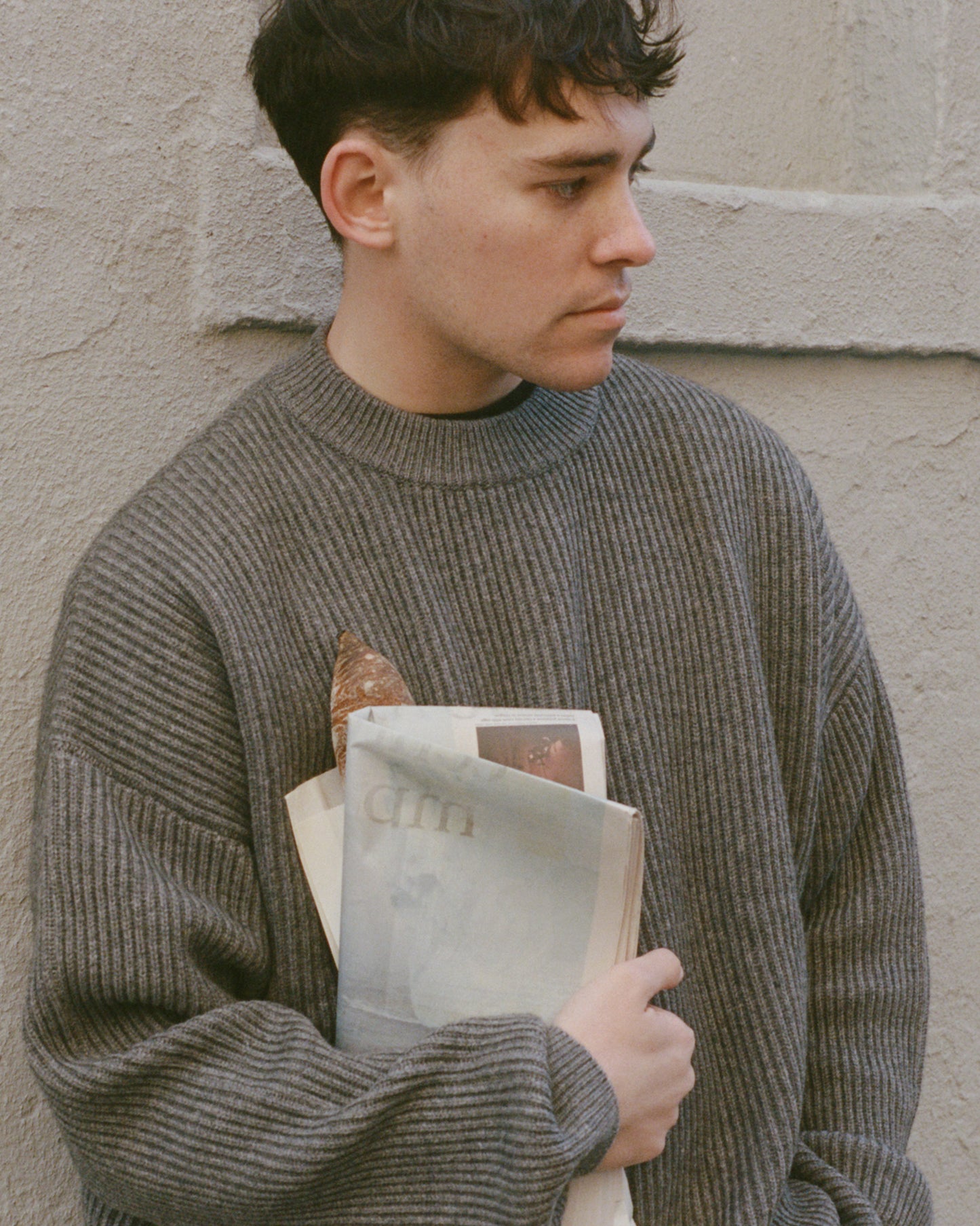 灰色毛衣 Cashmere Blend Sweater