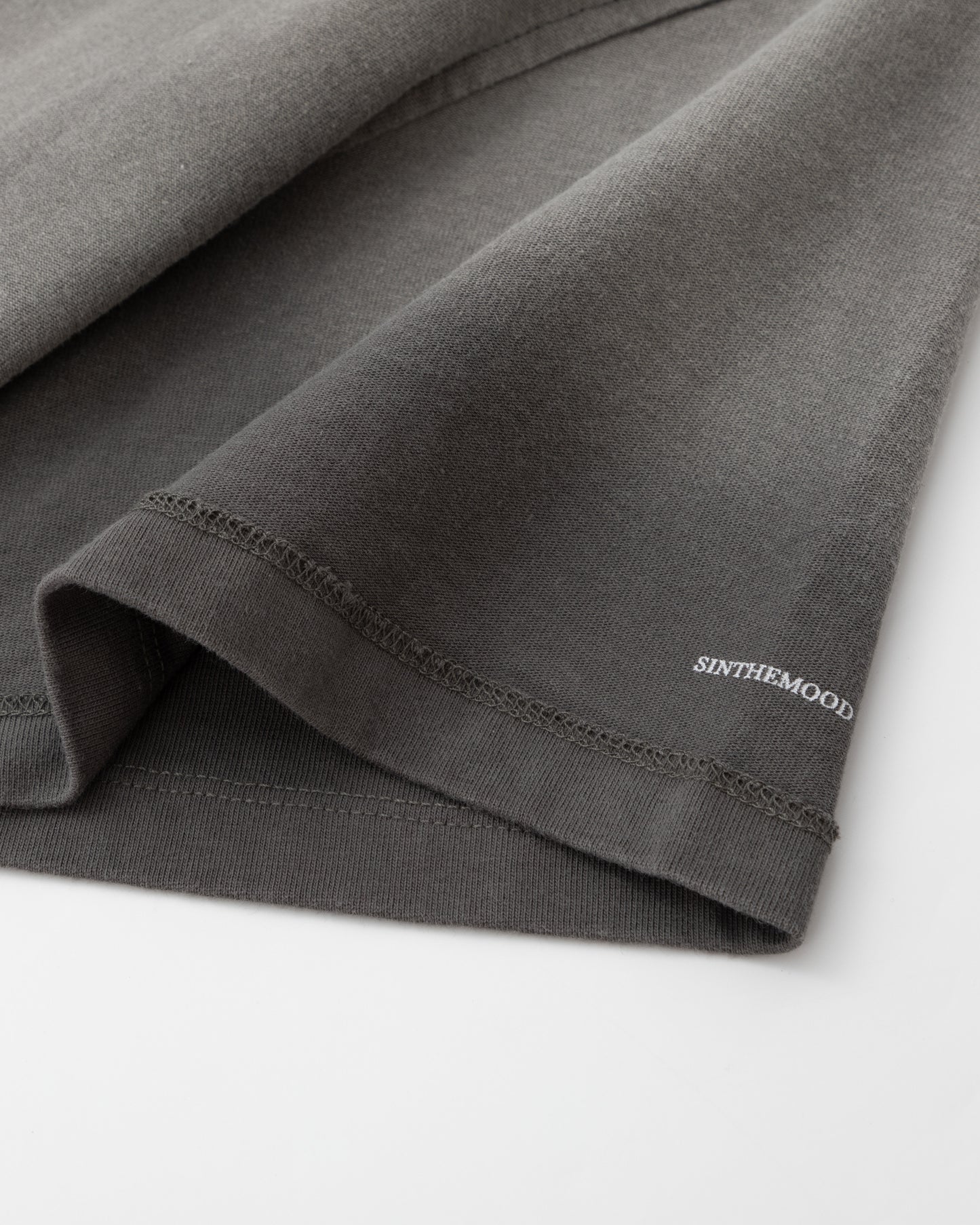 Washed Reversible Cropped Tee - Grey