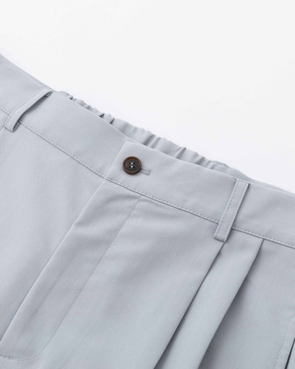 Double Pleated Trousers - Mist Grey