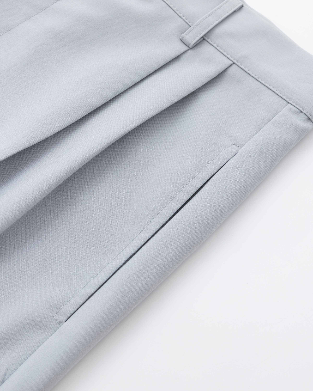 Double Pleated Trousers - Mist Grey