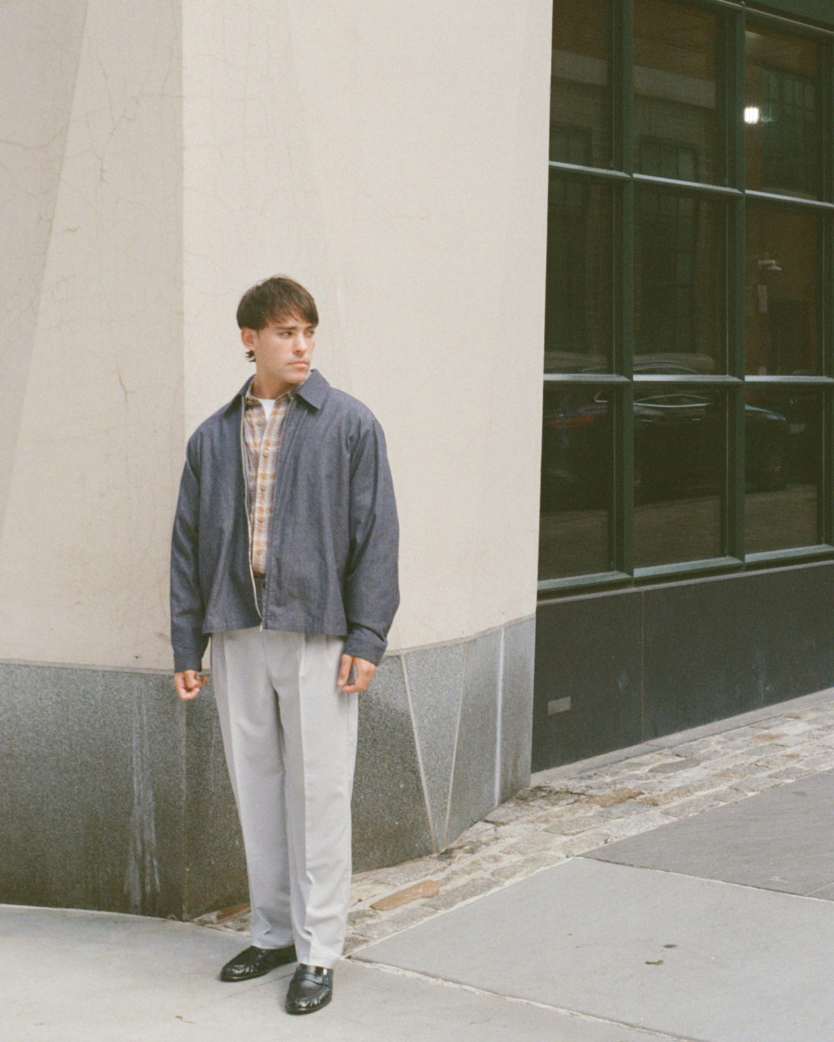 Double Pleated Trousers - Mist Grey