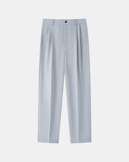 Double Pleated Trousers - Mist Grey