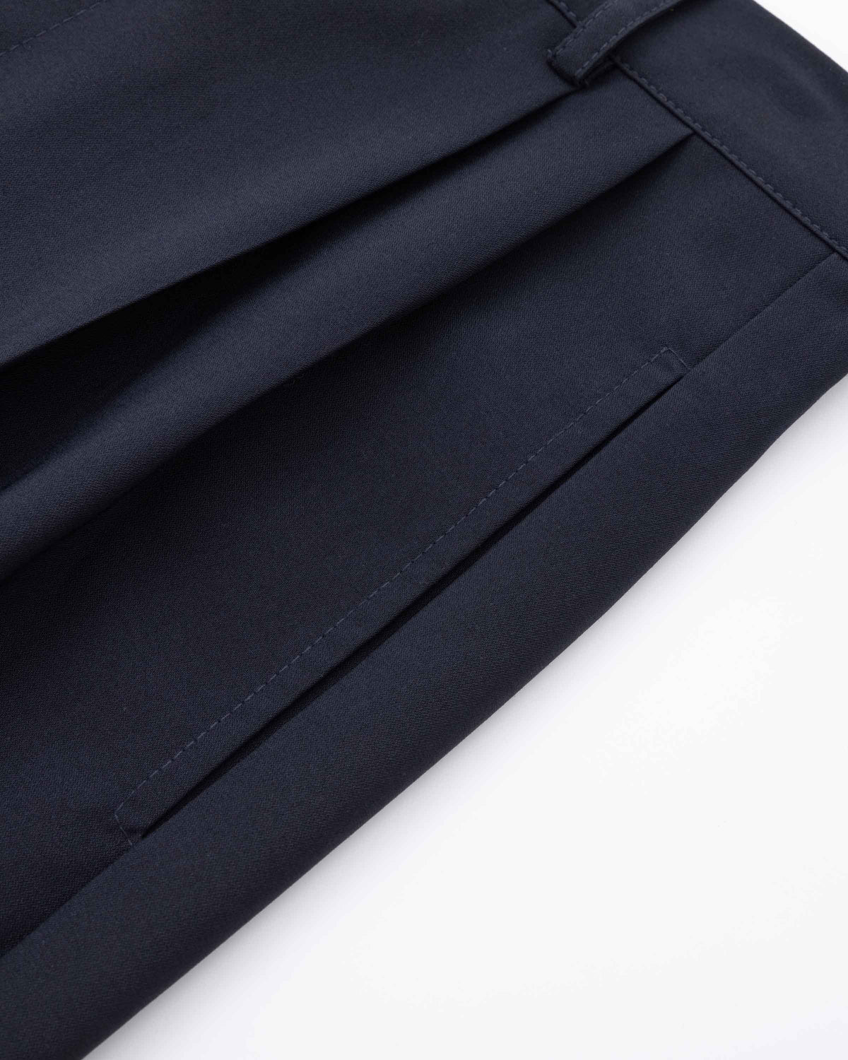 Double Pleated Trousers - Night Blue