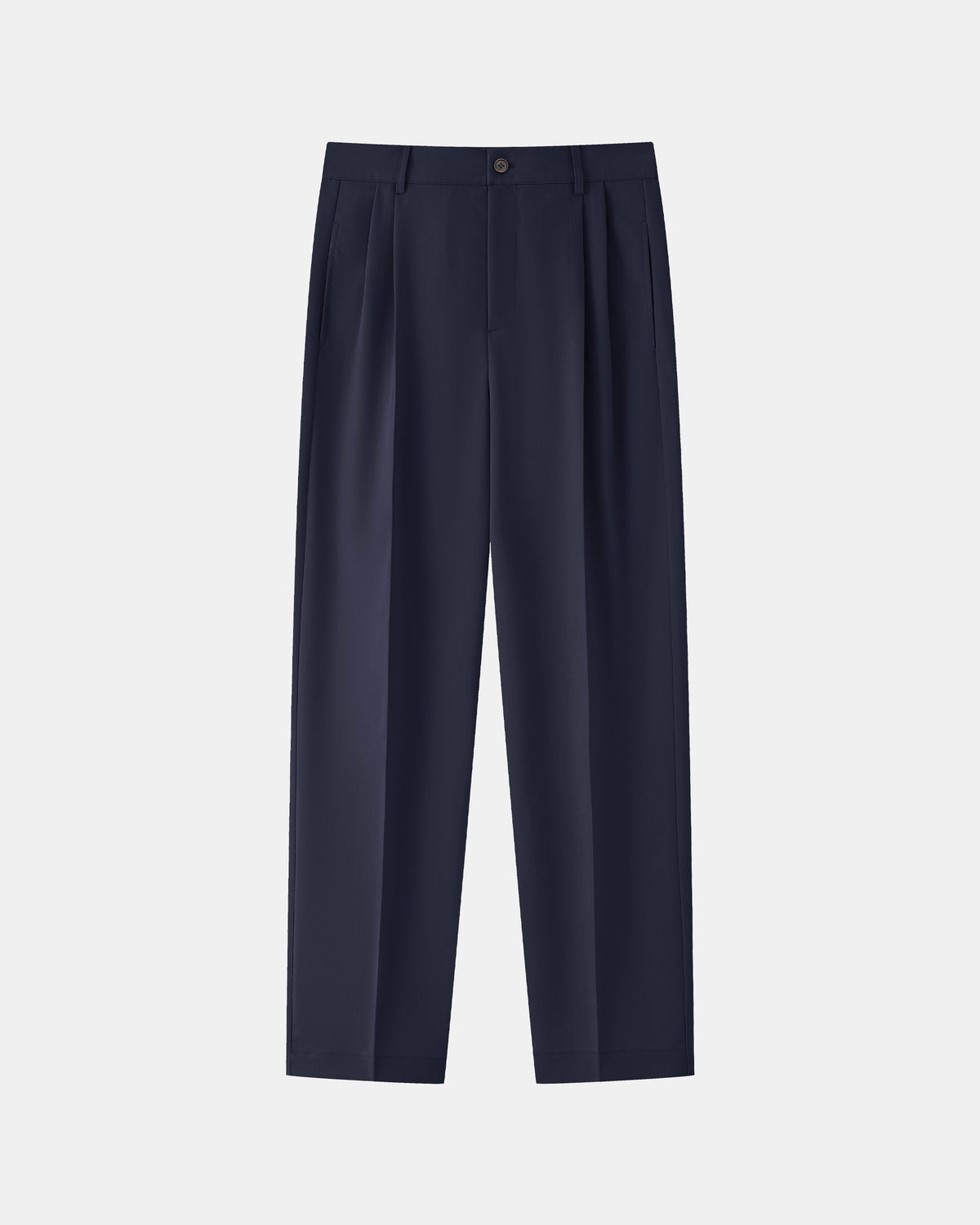 Double Pleated Trousers - Night Blue
