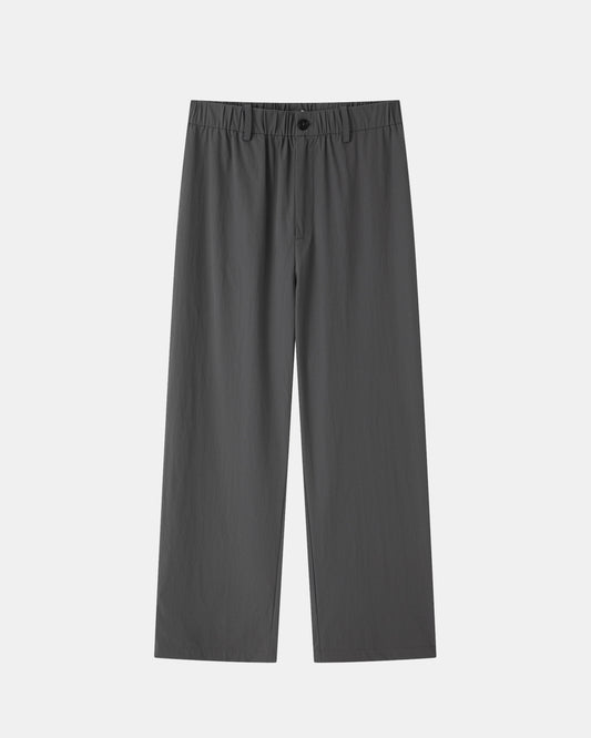 Water-repellent Nylon Relaxed Pants - Grey