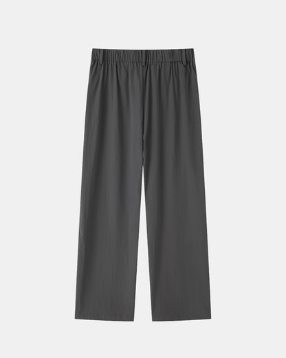 Water-repellent Nylon Relaxed Pants - Grey