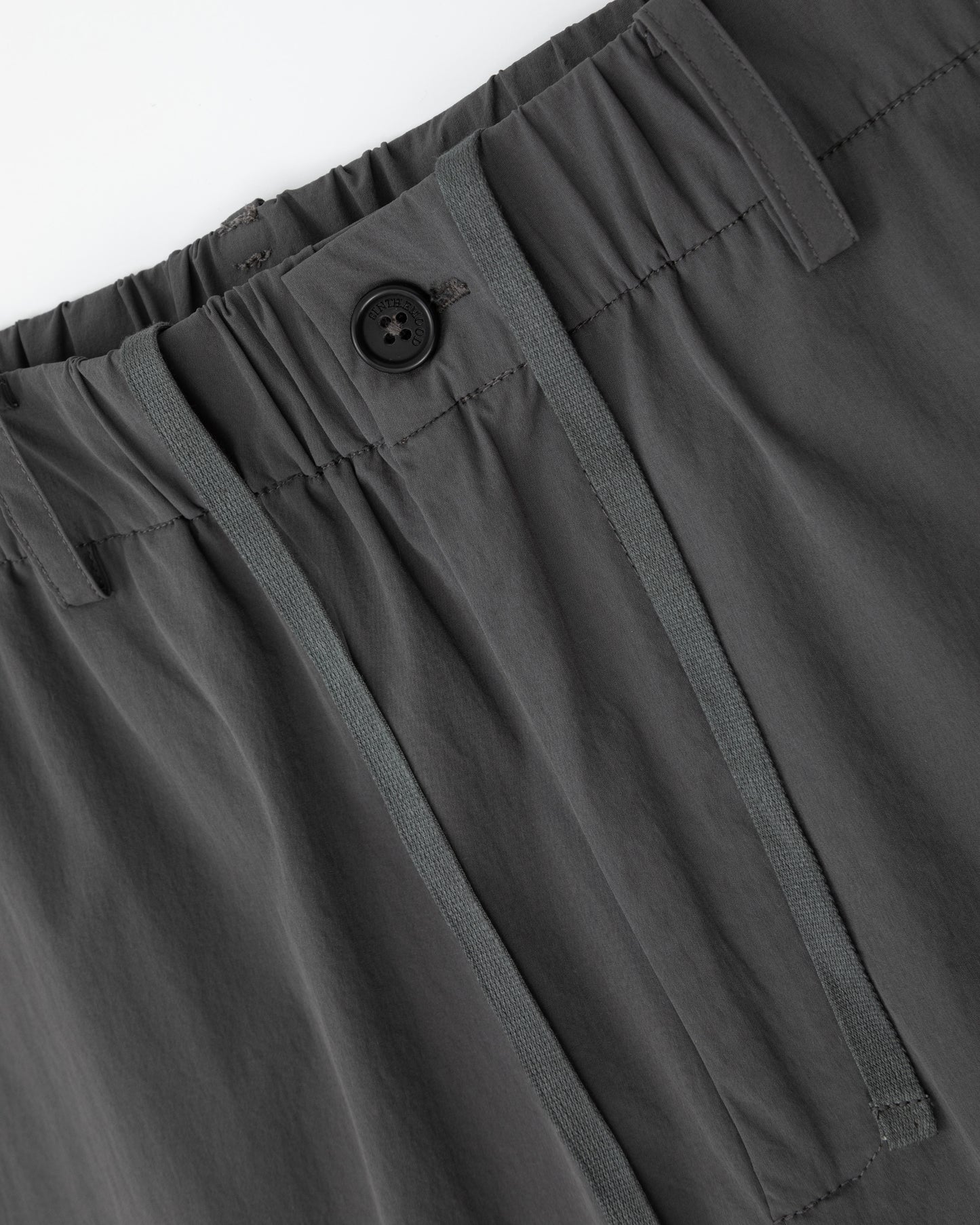 Water-repellent Nylon Relaxed Pants - Grey