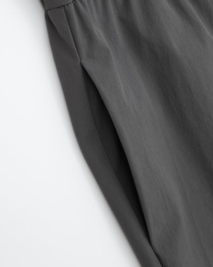 Water-repellent Nylon Relaxed Pants - Grey